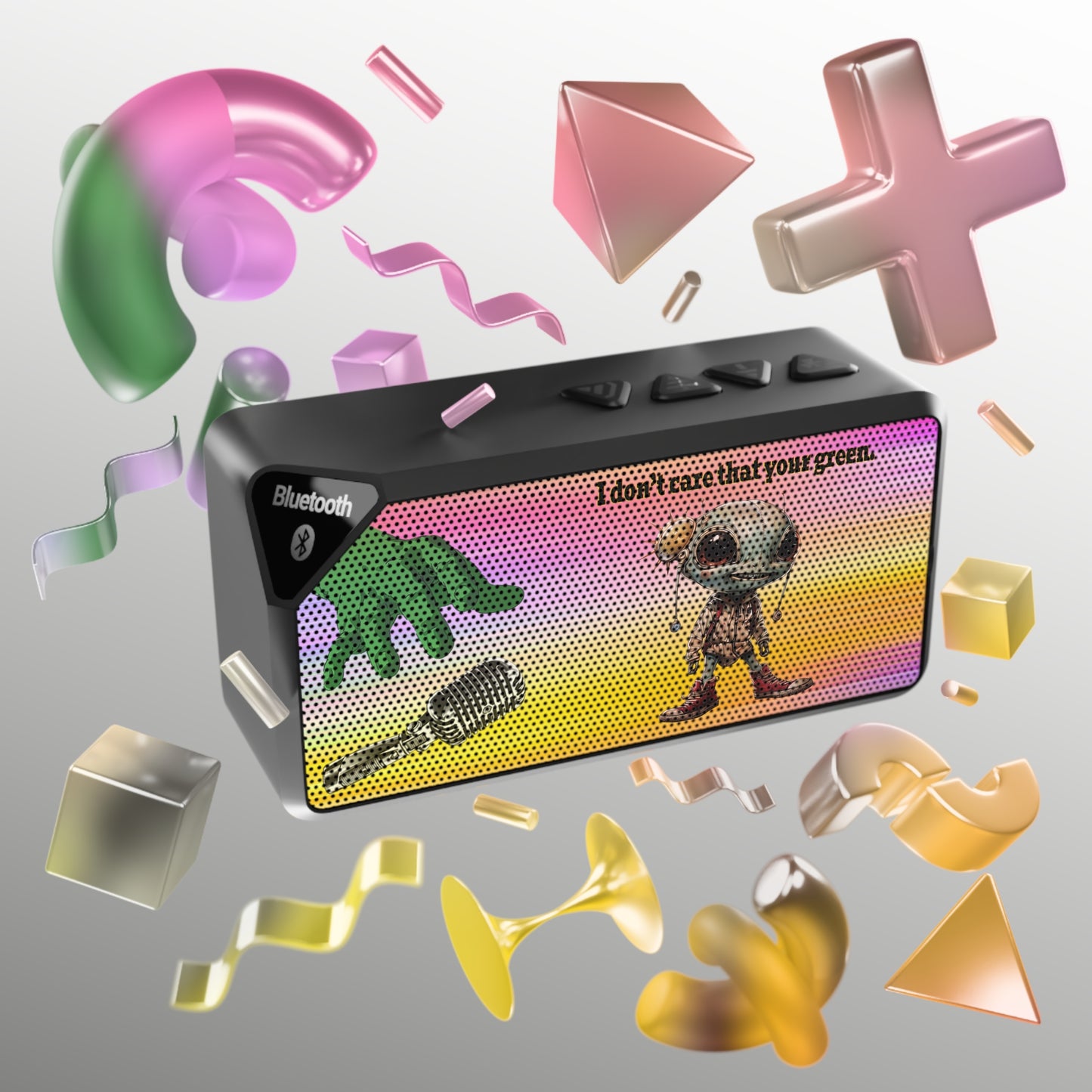 I don't care that your green - Jabba Bluetooth Speaker (color blur)