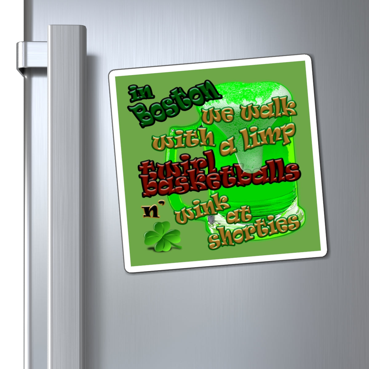 celtics logo - Magnets - (green)