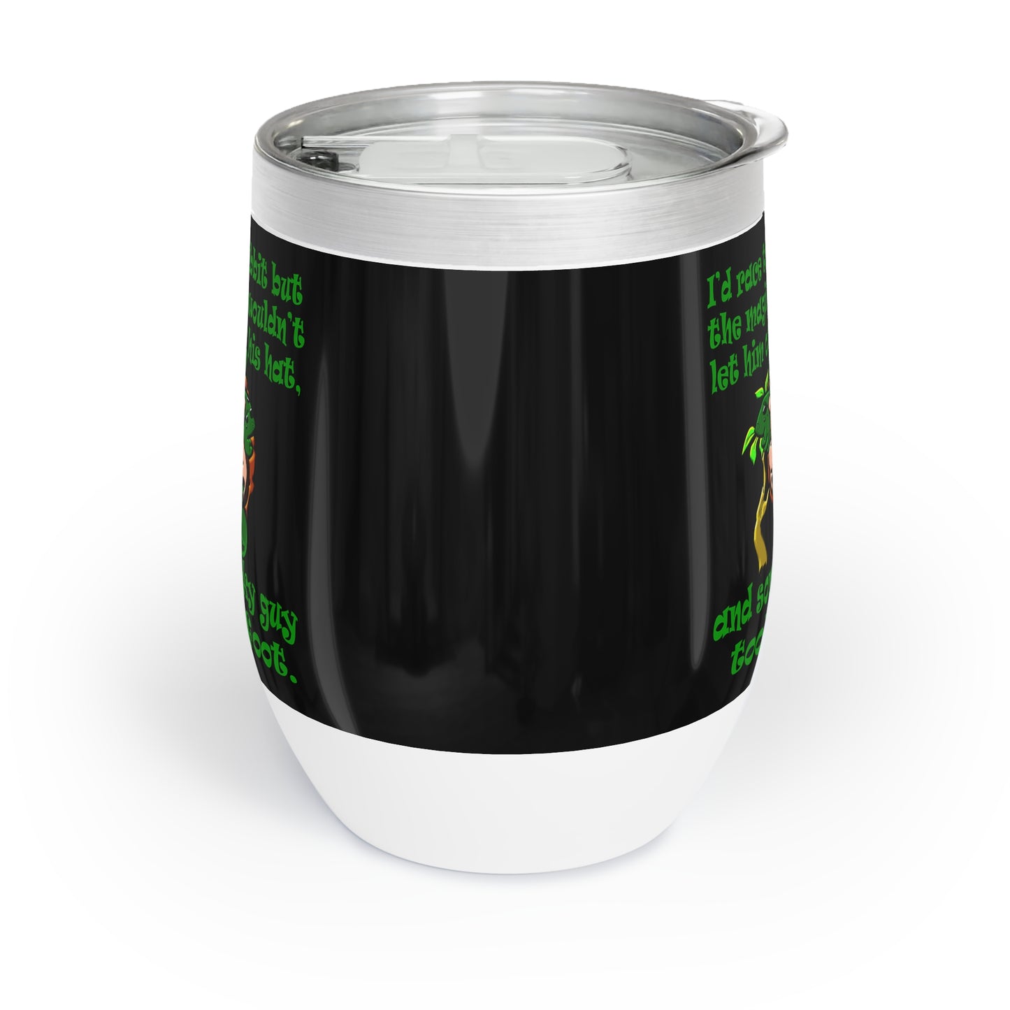 turtle race - Chill Wine Tumbler (black)