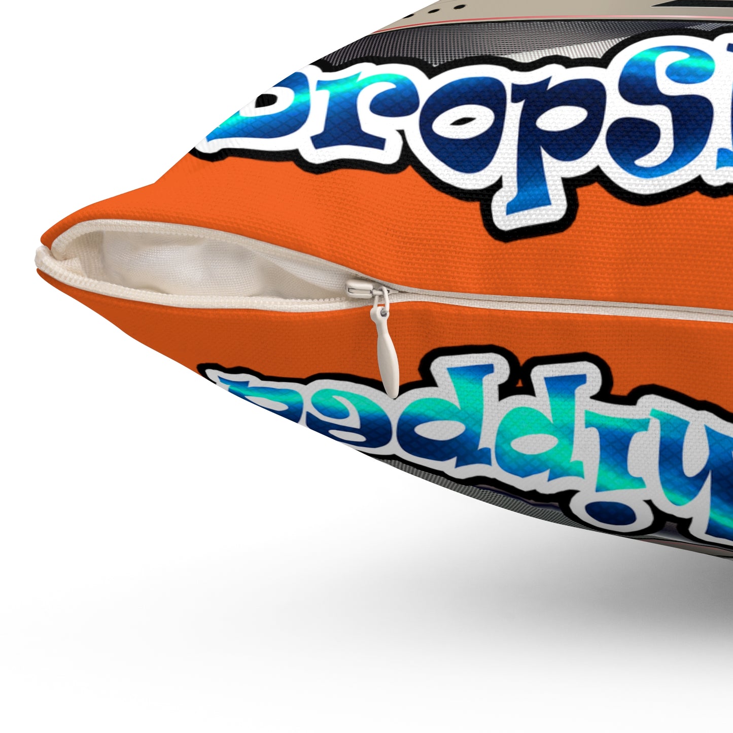 logo - Spun Polyester Square Pillow - (orange)