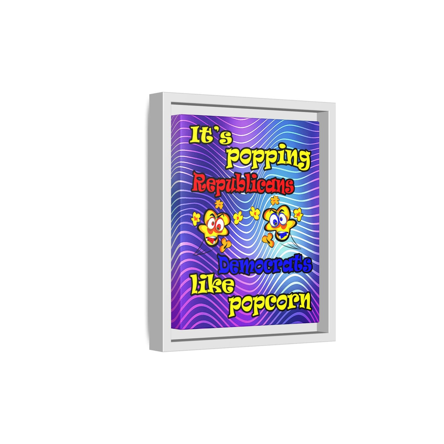 popping like popcorn - framed canvas art (purple wave)
