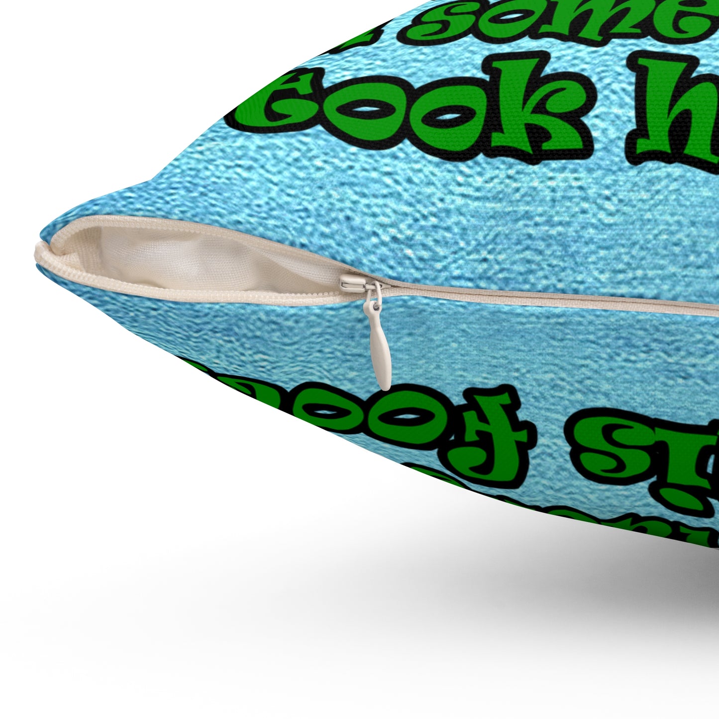 turtle race - Spun Polyester Square Pillow - (faded dark blue)