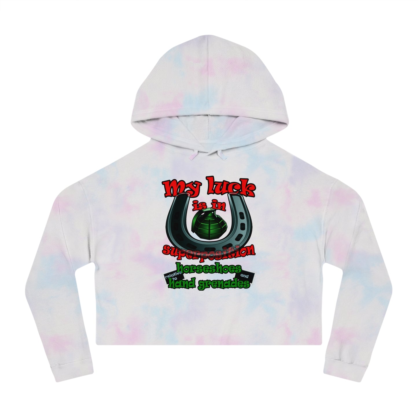 my luck - Women’s Cropped Hooded Sweatshirt