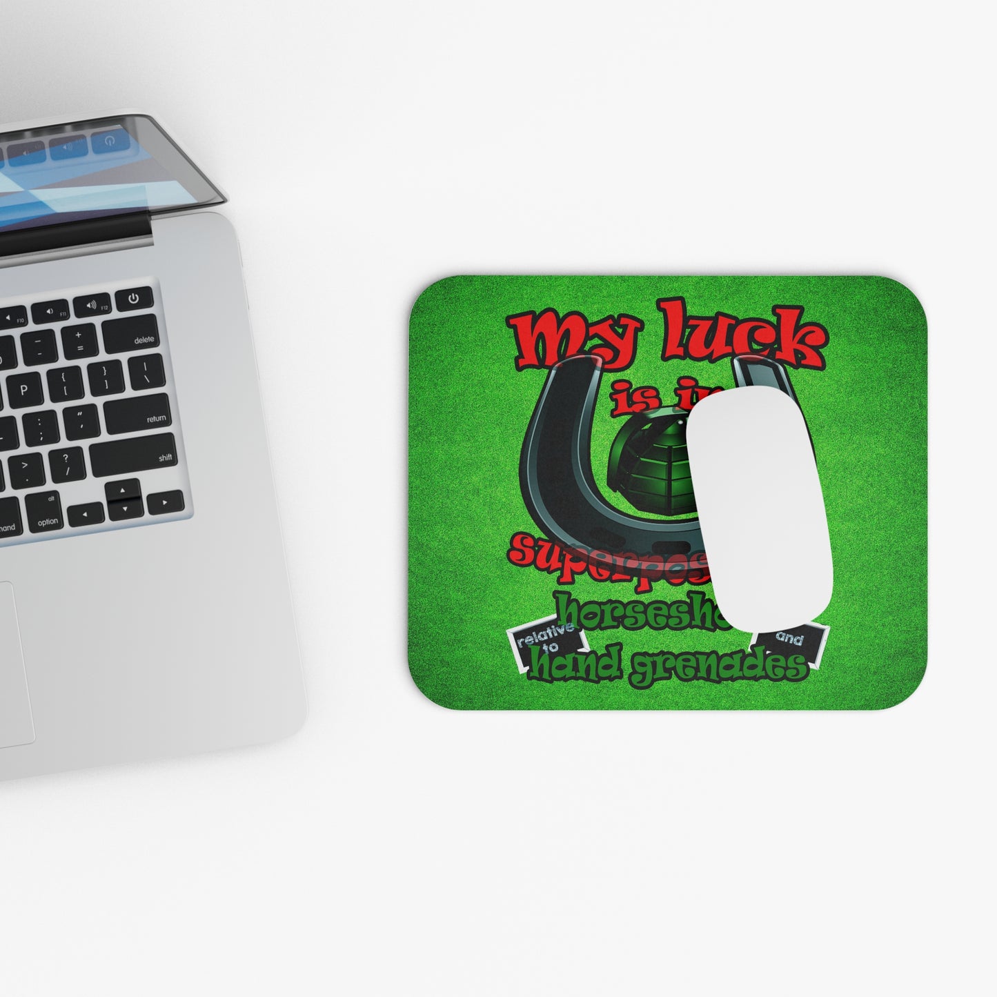 my luck - Mouse Pad (Rectangle) (green turf)