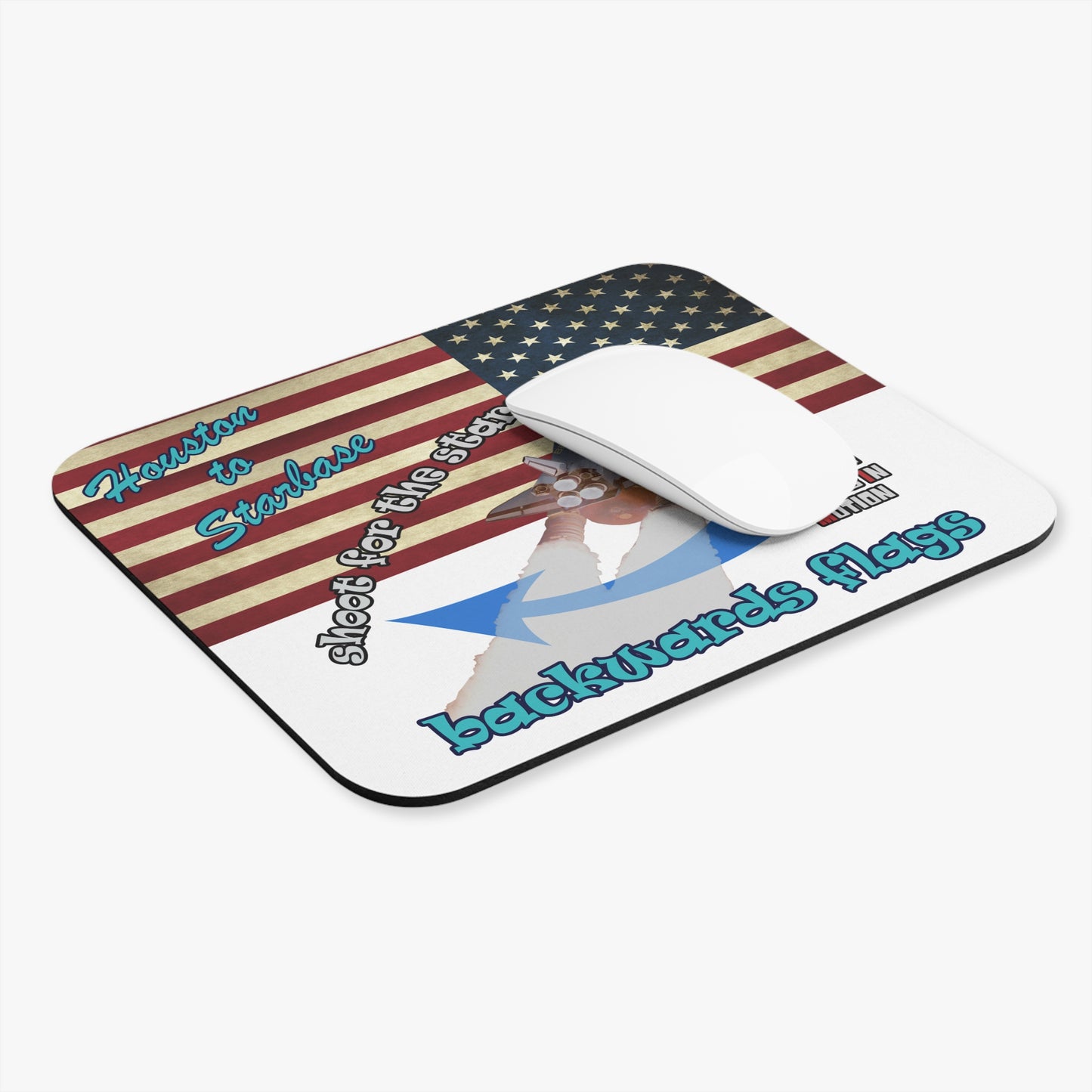 shoot for the stars - Mouse Pad (Rectangle) - (white)