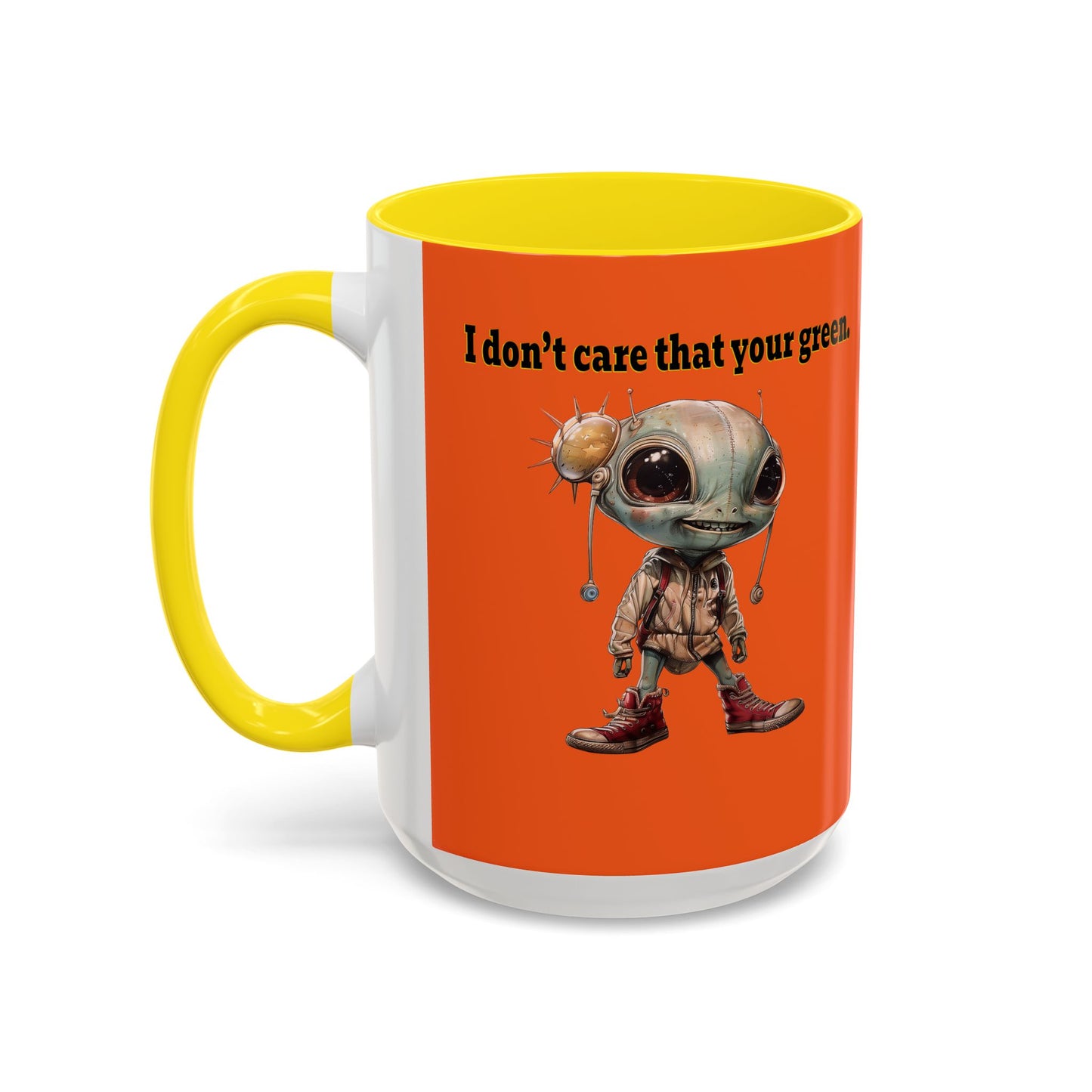I don't care that your grey - Accent Mug (orange)