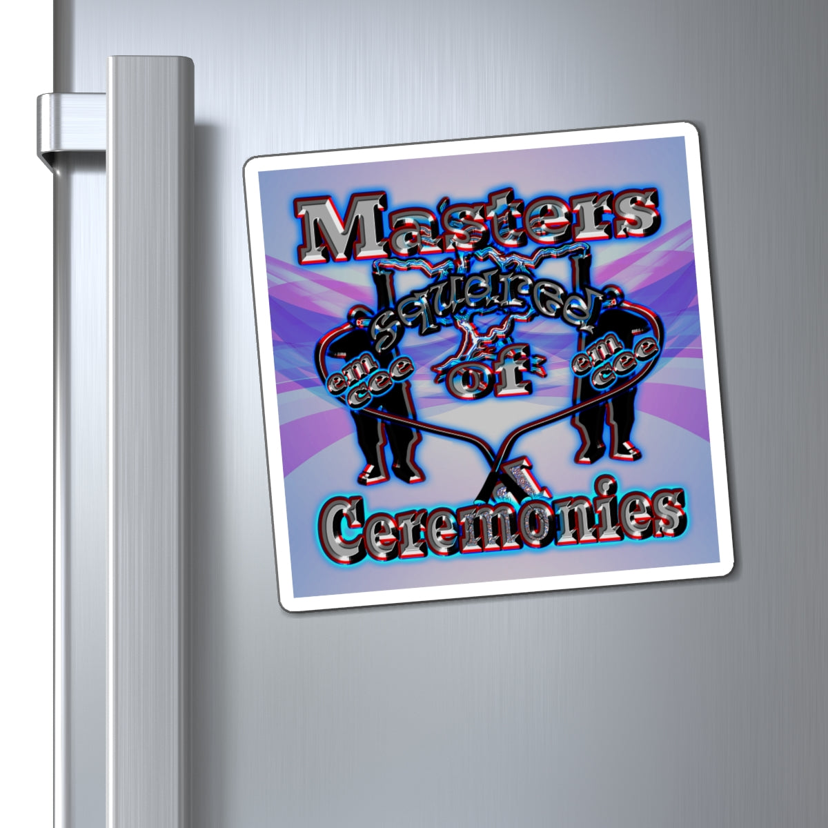 em cee squared - Magnets - (light blue-pink wave)