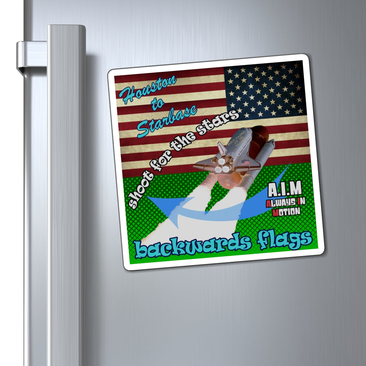 shoot for the stars - Magnets - (logo green)