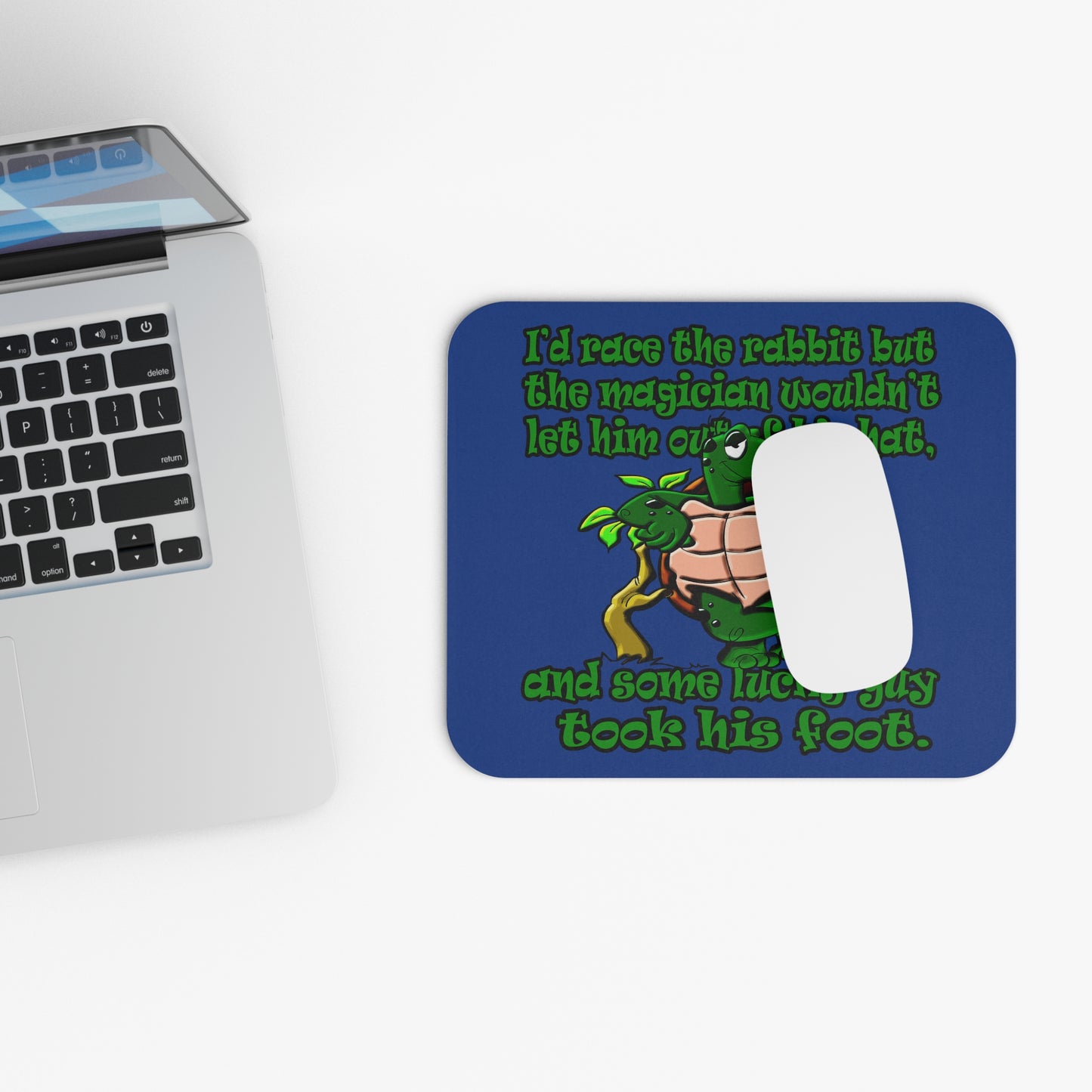 turtle race - Mouse Pad (Rectangle) (dark blue)
