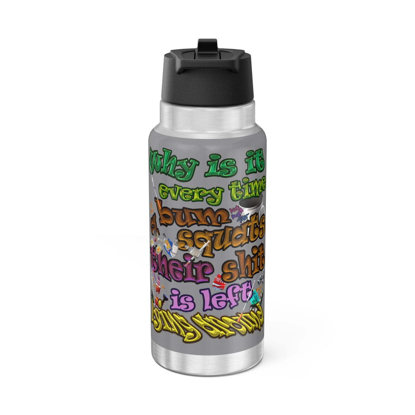 the bum's shit - Gator Tumbler, 32oz (grey)