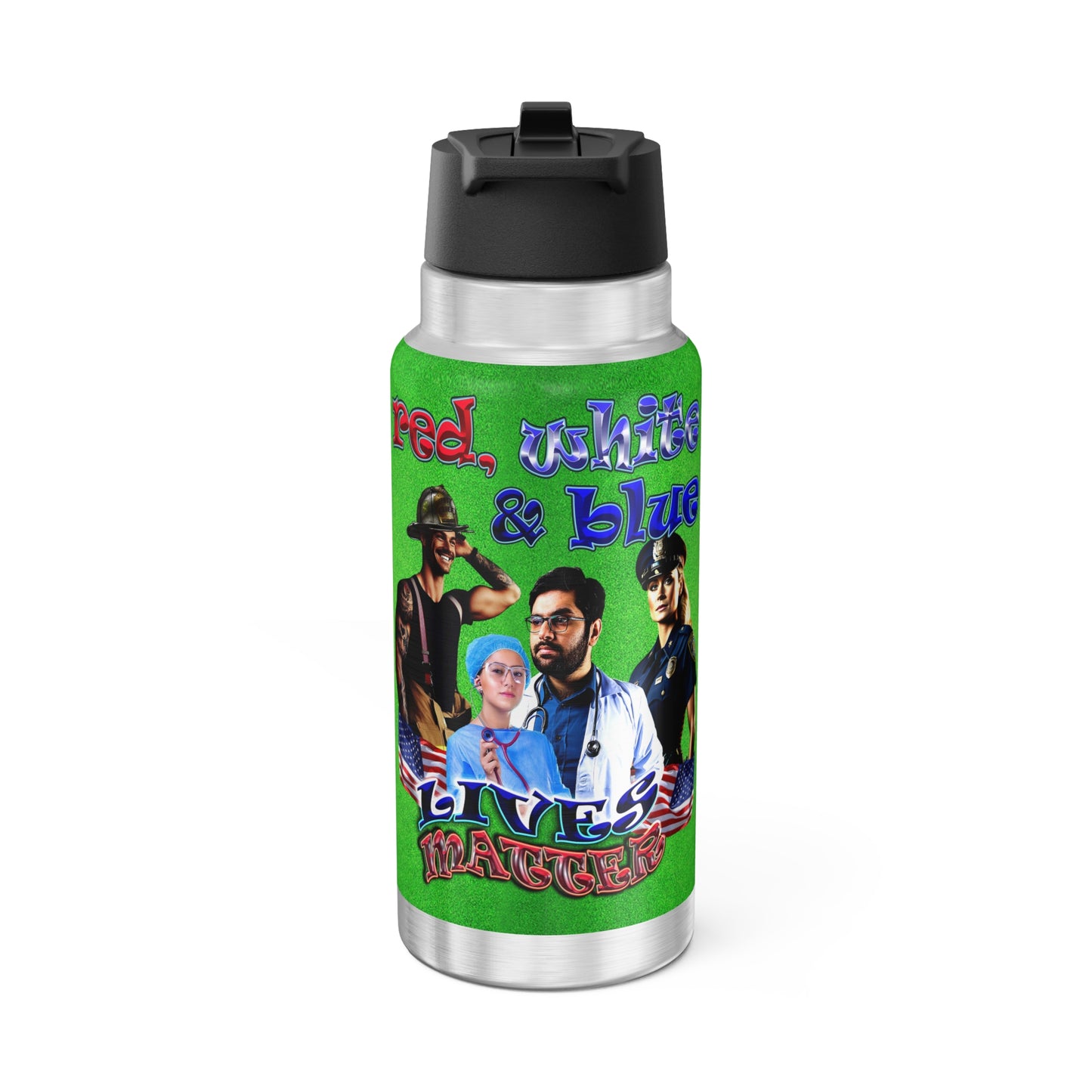 rw&b lives matter - Gator Tumbler, 32oz (green turf)