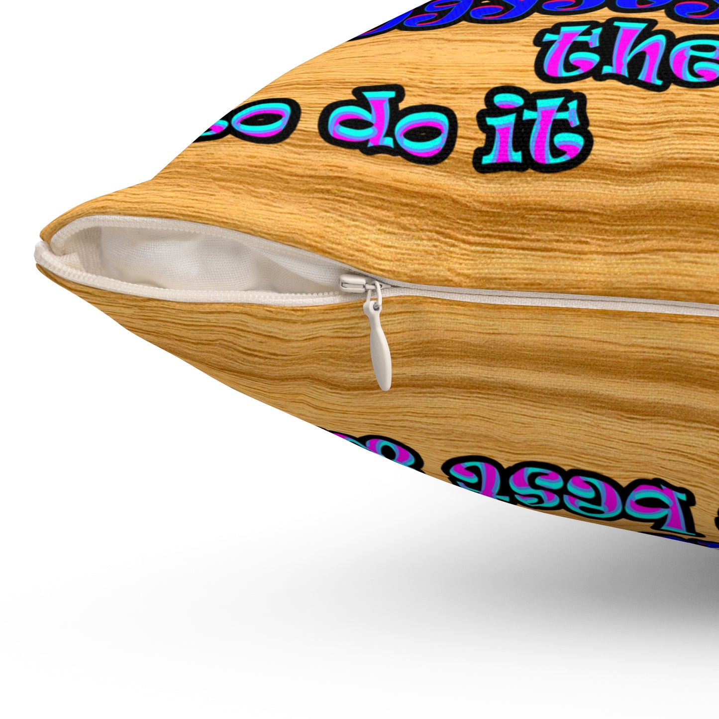 doggystyle - Spun Polyester Square Pillow - (butterscotch wood finish)