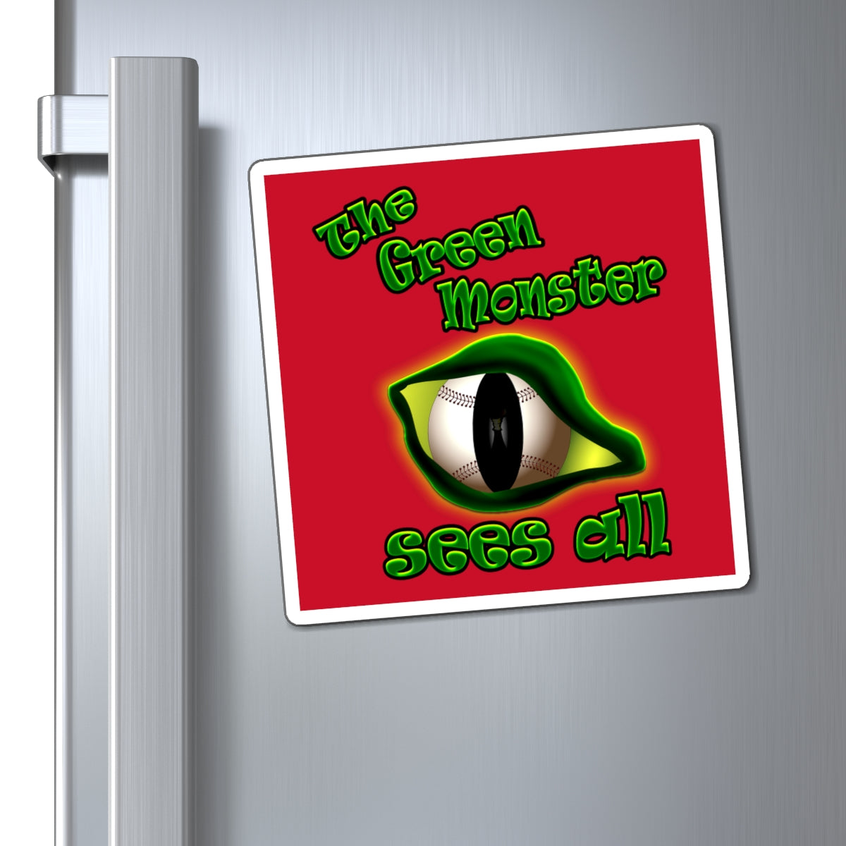 green monster - Magnets - (dark red)