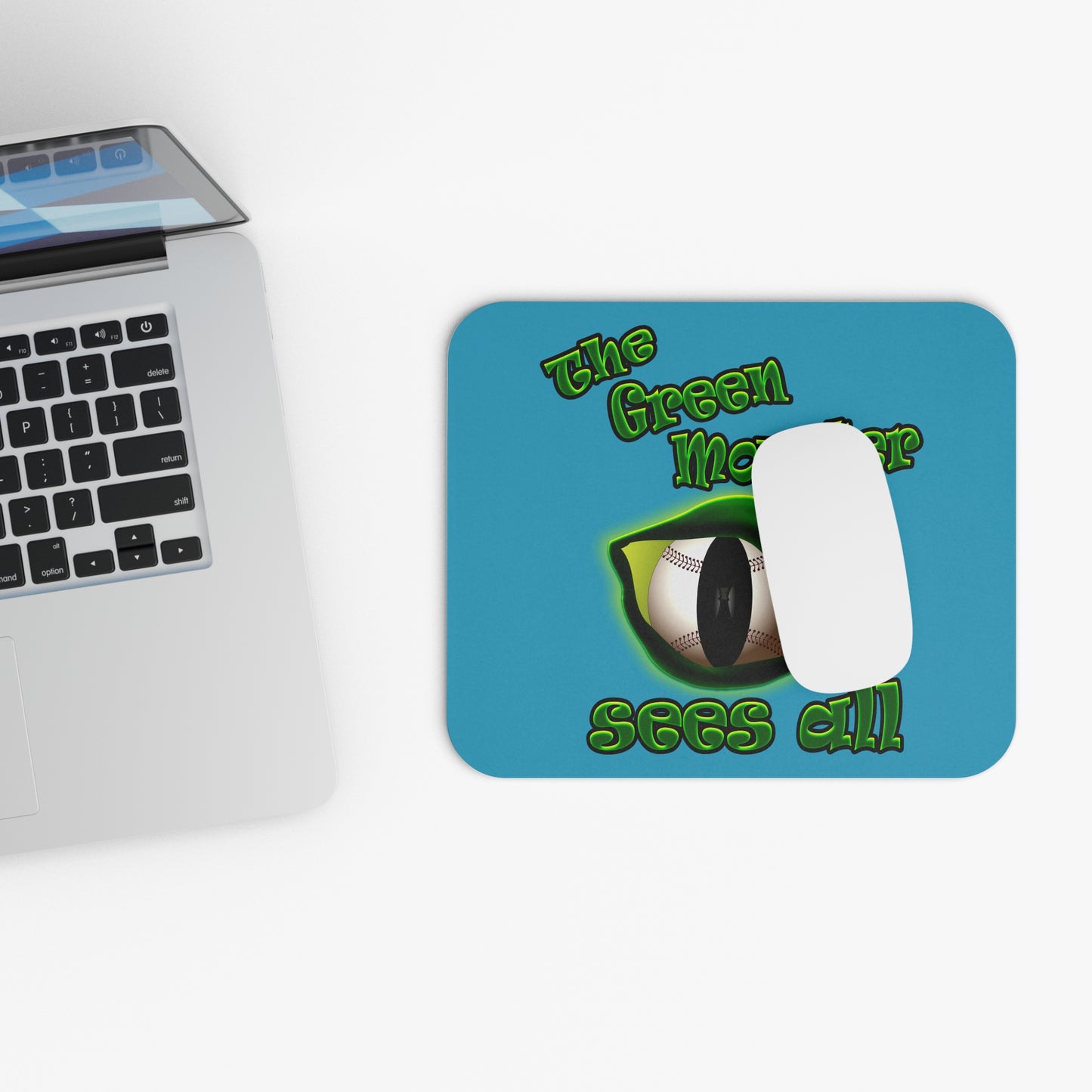green monster - Mouse Pad (Rectangle) (turquoise)