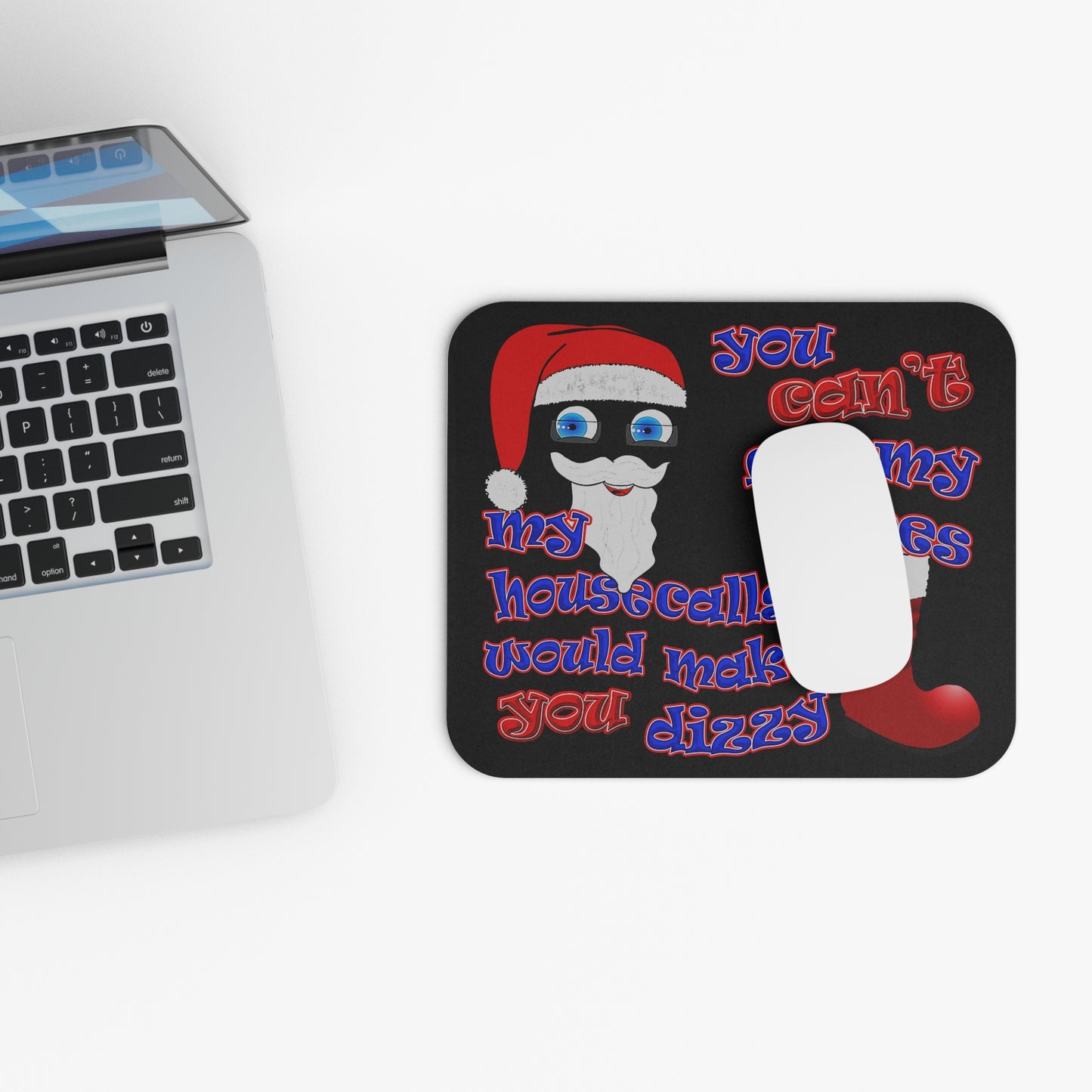 santa's shoes - Mouse Pad (Rectangle) (black)