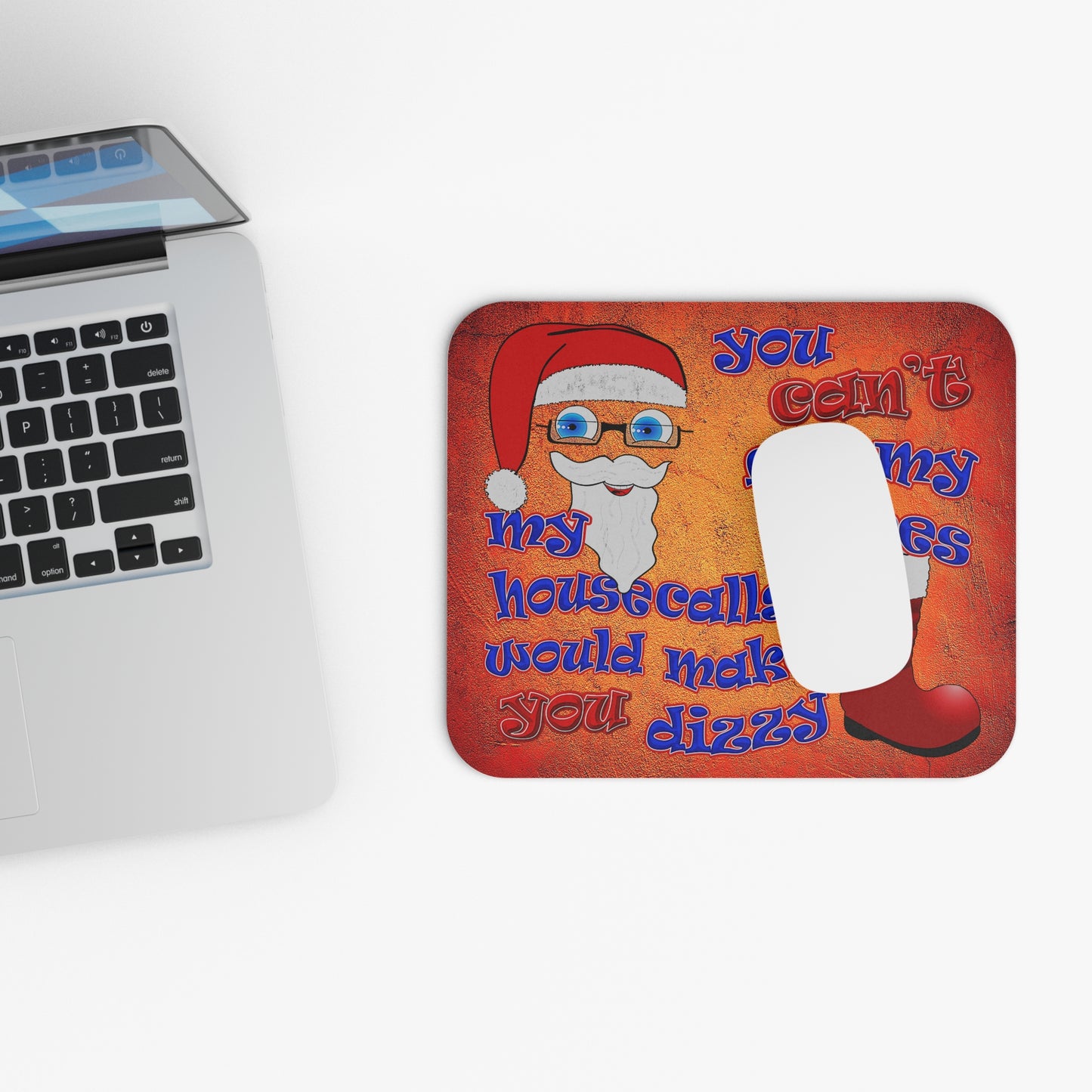 santa's shoes - Mouse Pad (Rectangle) (burnt orange)