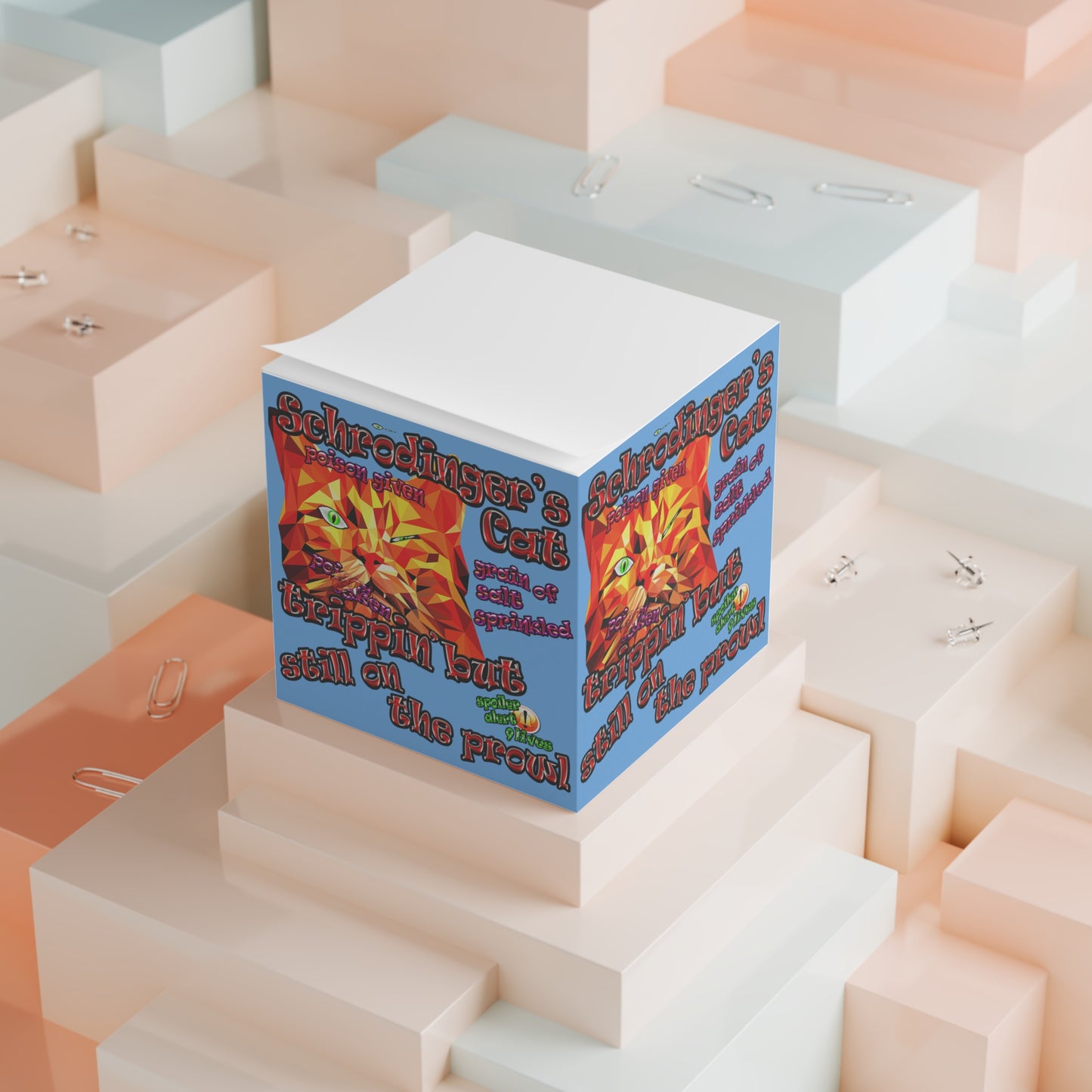 schrodinger's cat - note cube (light blue)
