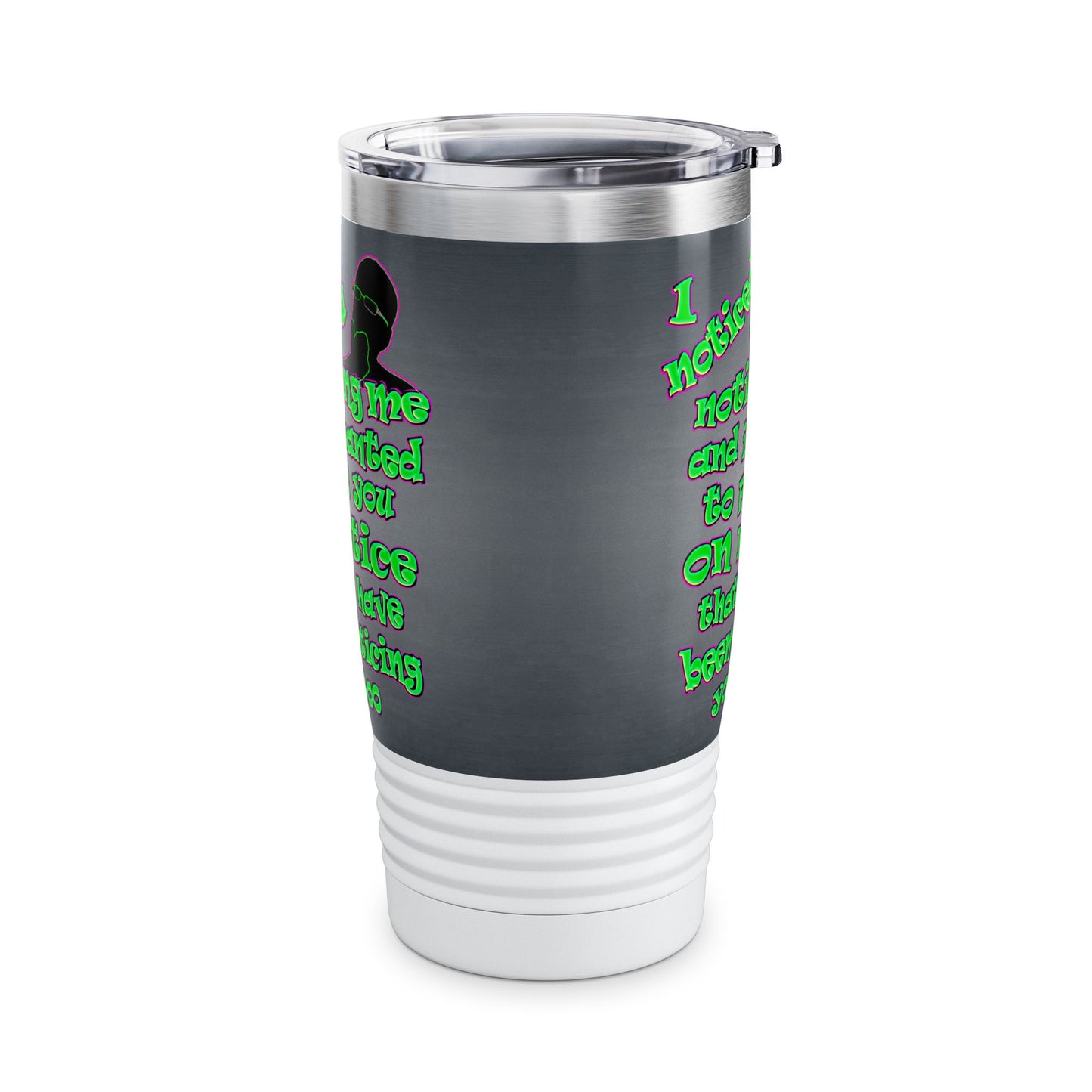 noticed you noticing - Ringneck Tumbler, 20oz (grey-light grey)