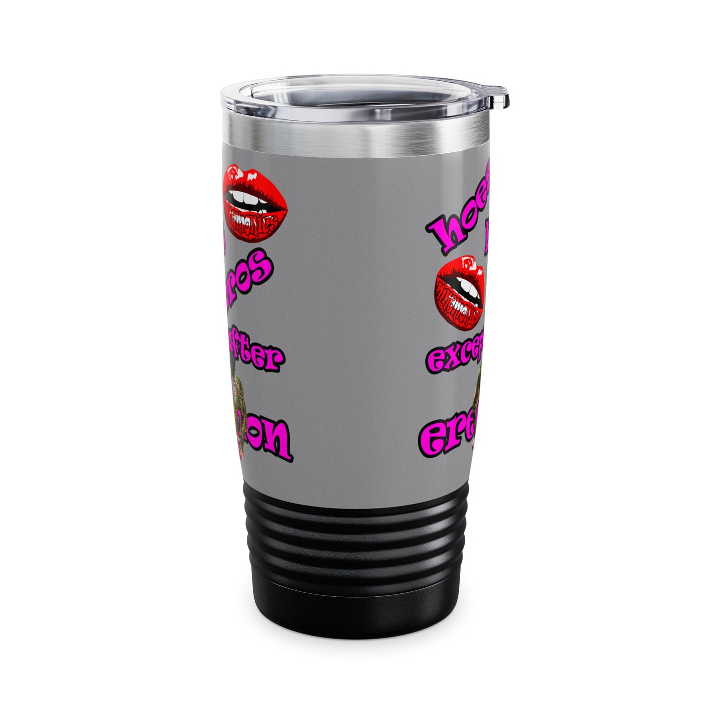 hoes b4 bros - Ringneck Tumbler, 20oz (grey)