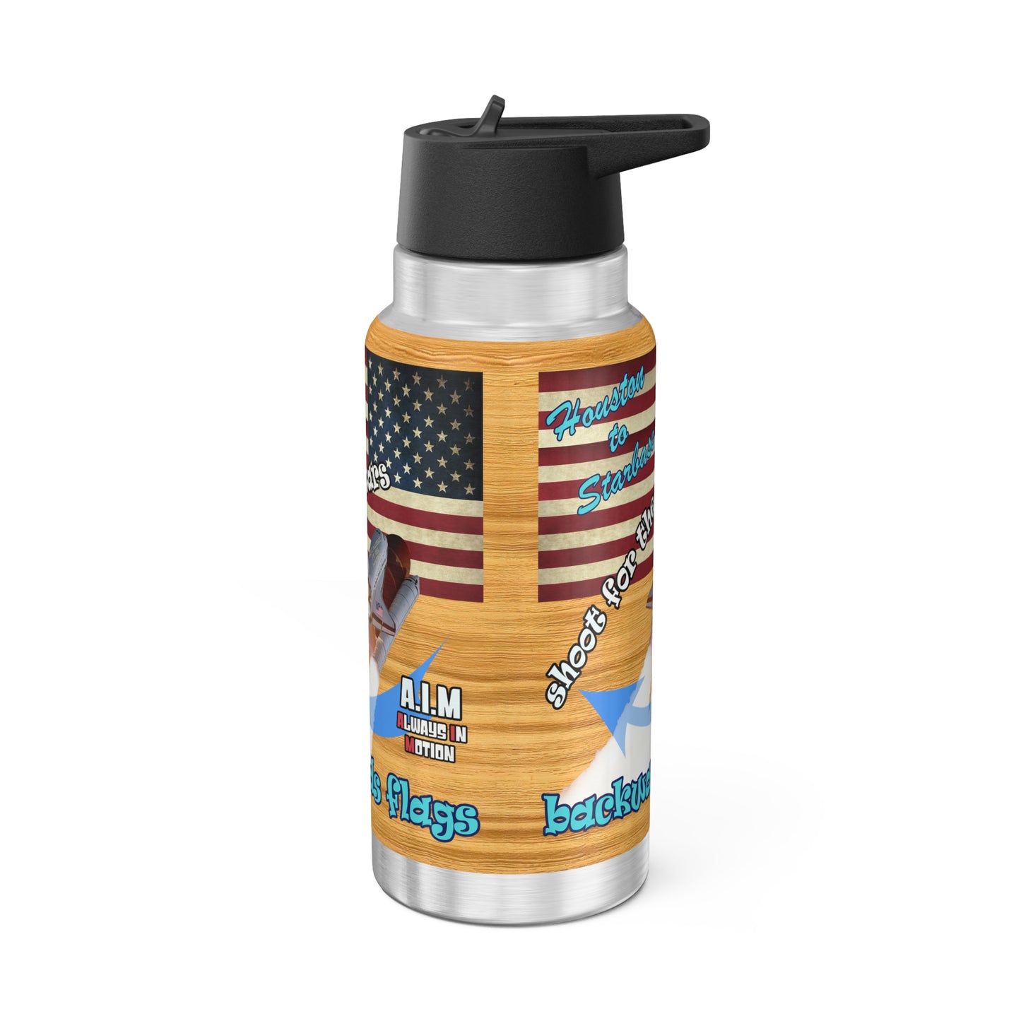 shoot for the stars - Gator Tumbler, 32oz (butterscotch wood finish)