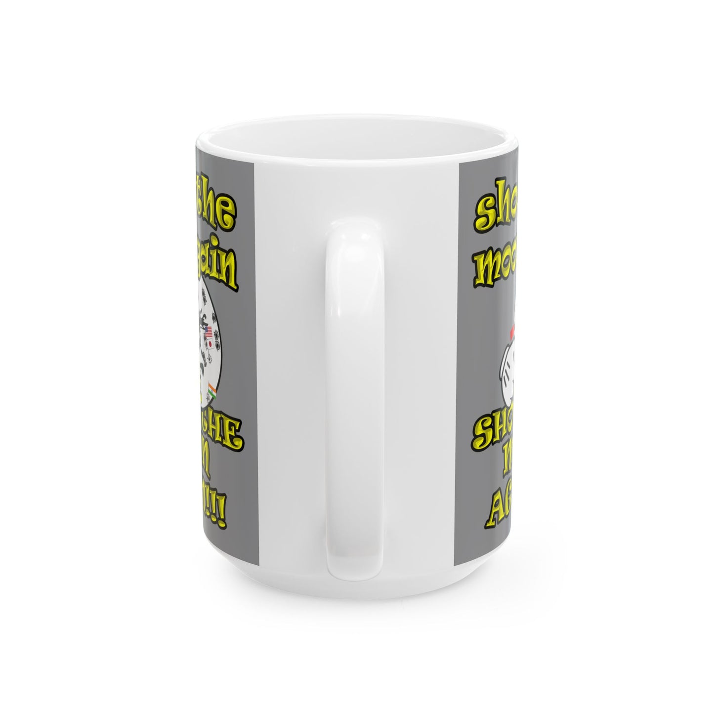 shoot the moon again - White Mug (grey)