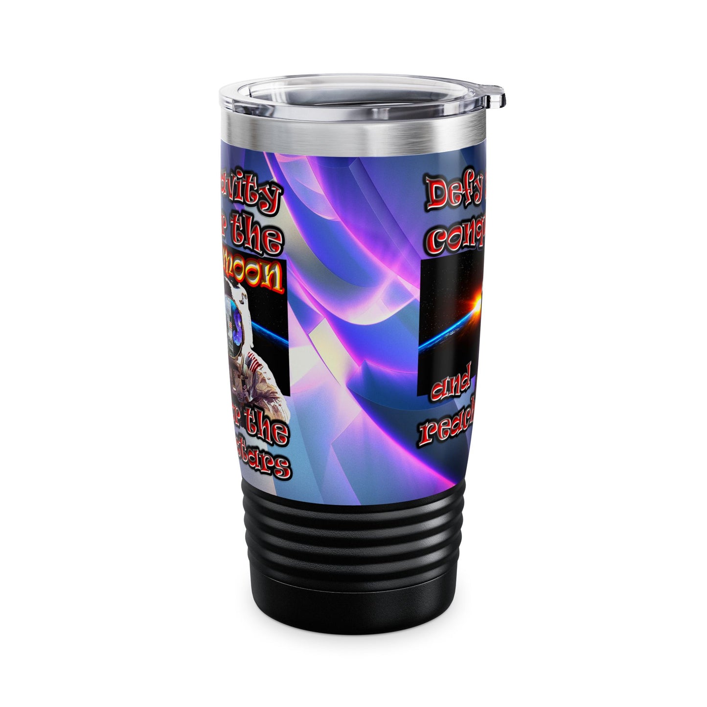 defy conquer reach - Ringneck Tumbler, 20oz (grey-pink wave)