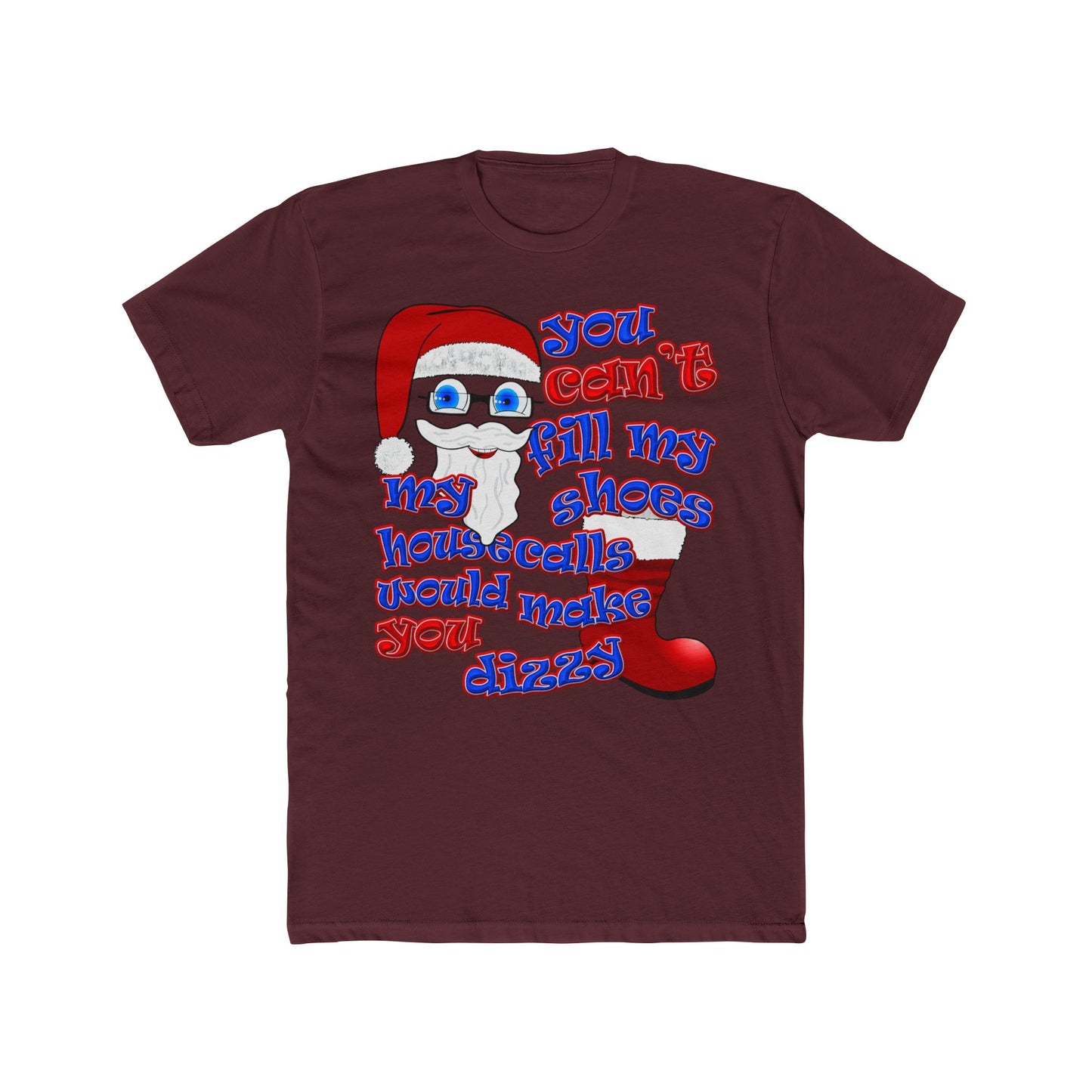 santa's shoes - Men's Cotton Crew Tee