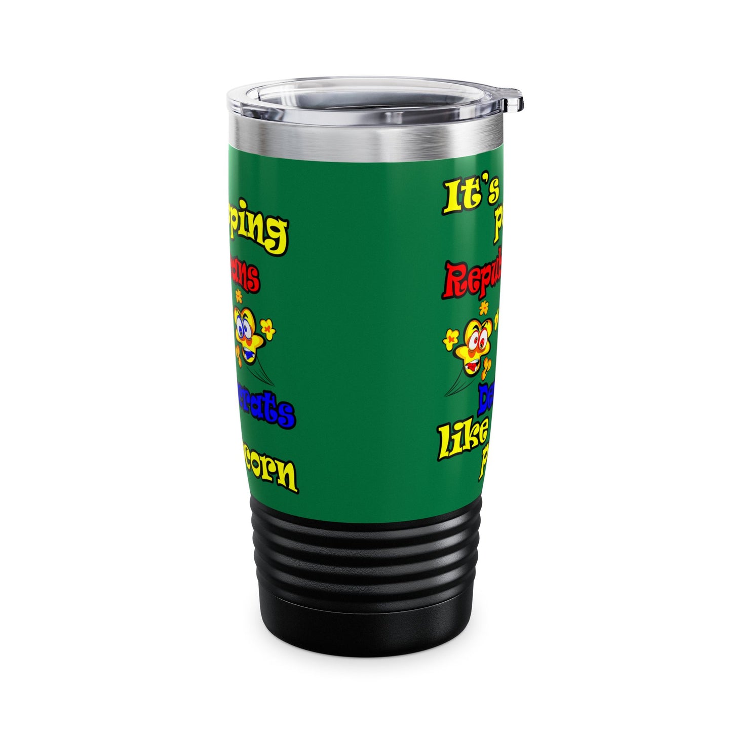 popping like popcorn - Ringneck Tumbler, 20oz (dark green)