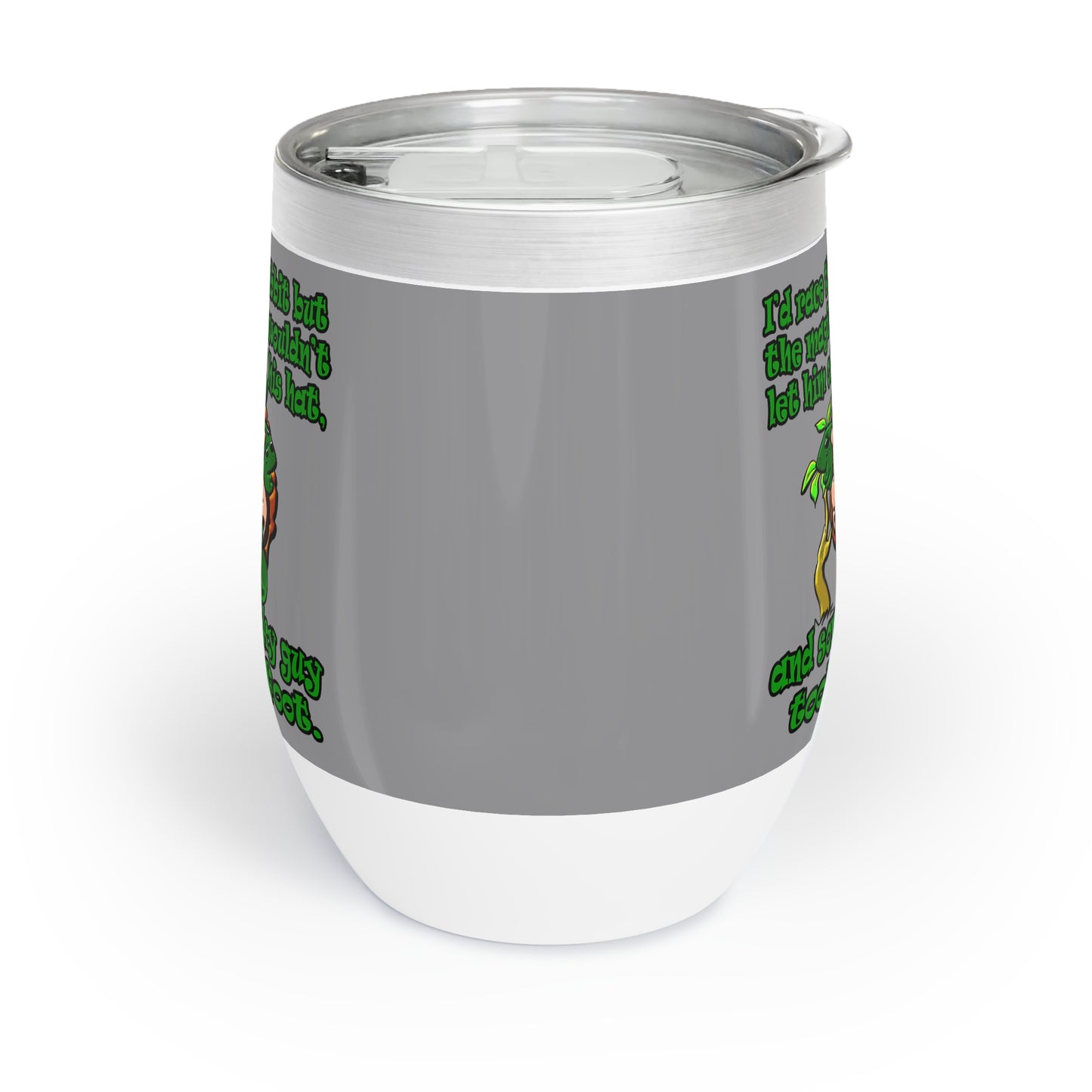 turtle race - Chill Wine Tumbler (grey)