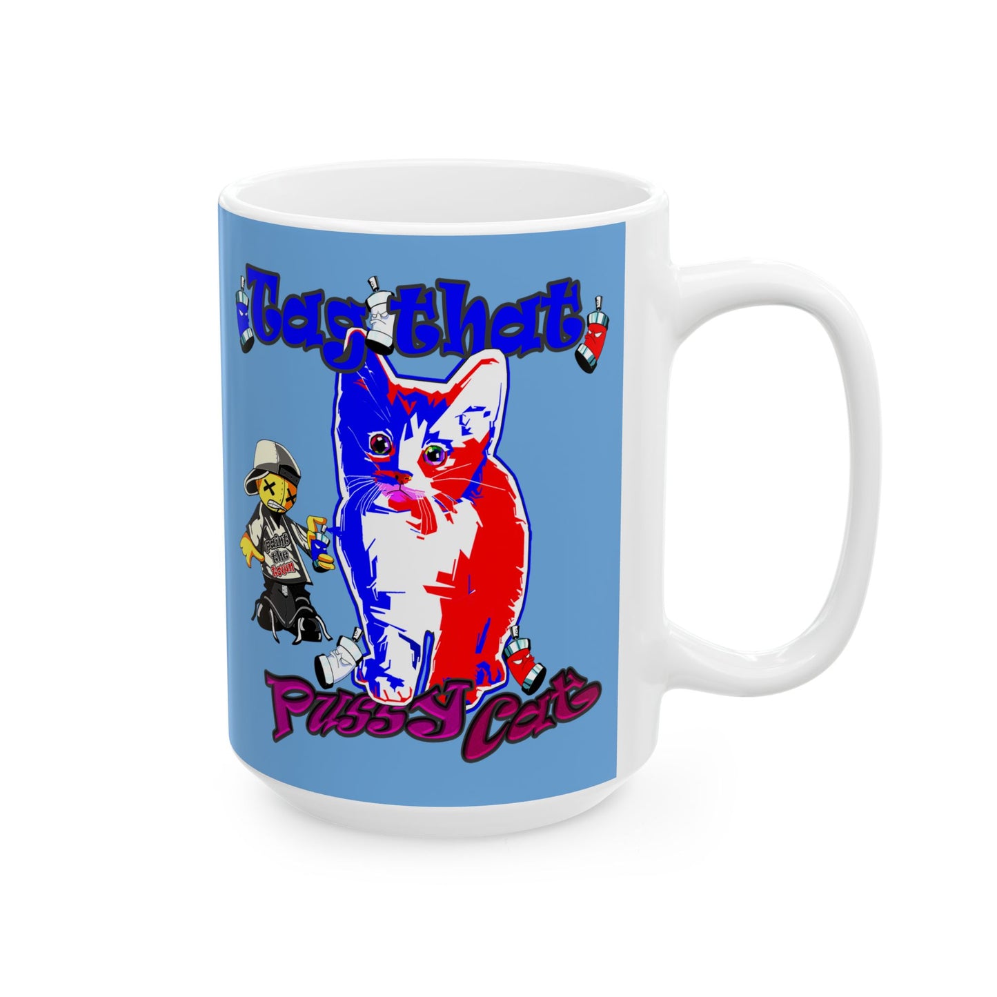 tag that - White Mug (light blue)
