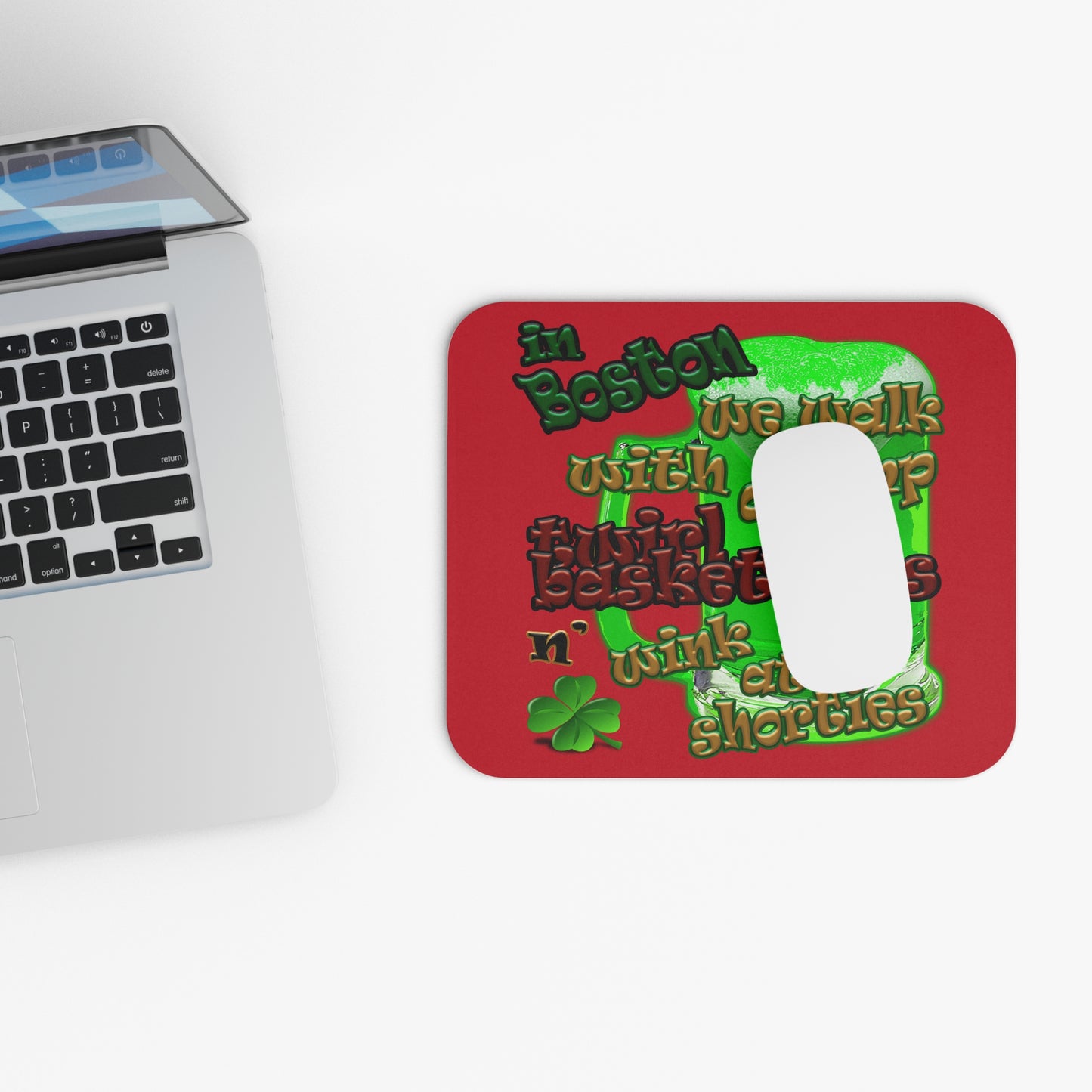 celtics logo - Mouse Pad (Rectangle) (dark red)