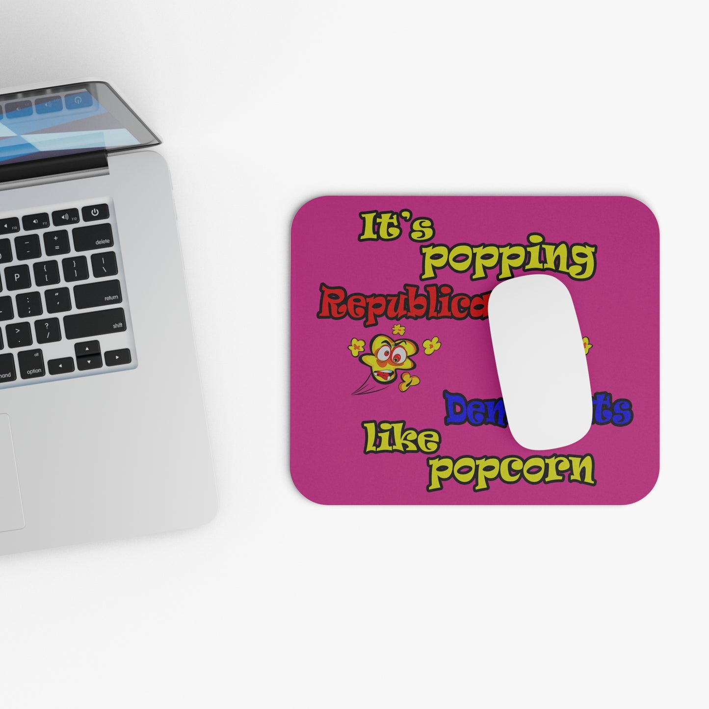 popping like popcorn - Mouse Pad (Rectangle) (pink)