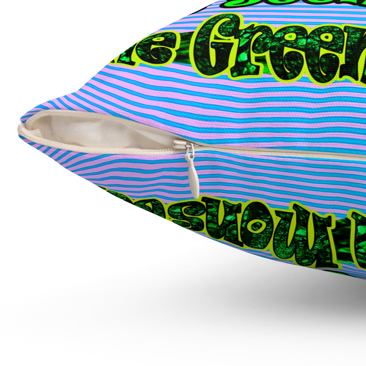 christmas spirits of boston - Spun Polyester Square Pillow - (light blue-purple wave)