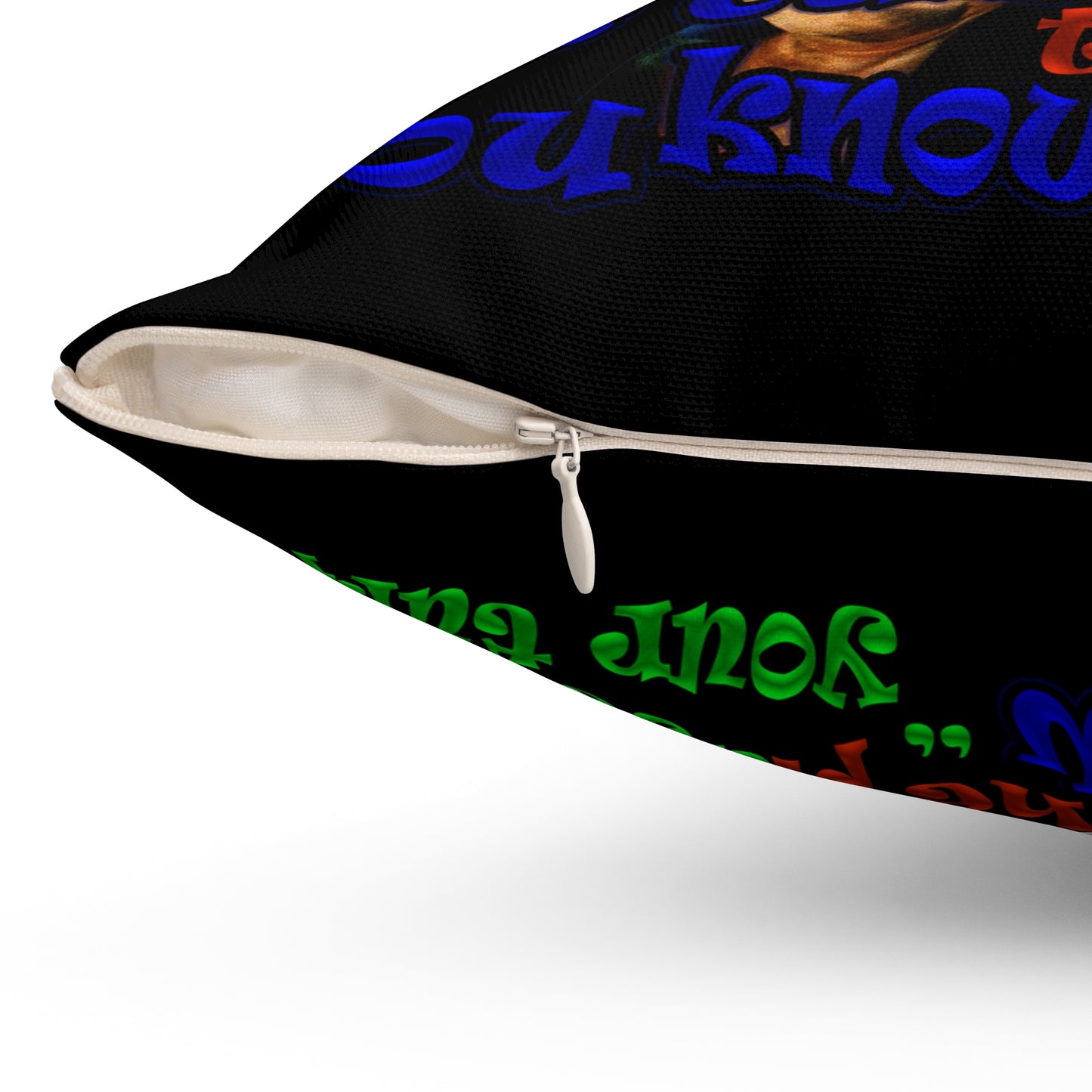 high noon - Spun Polyester Square Pillow - (black)