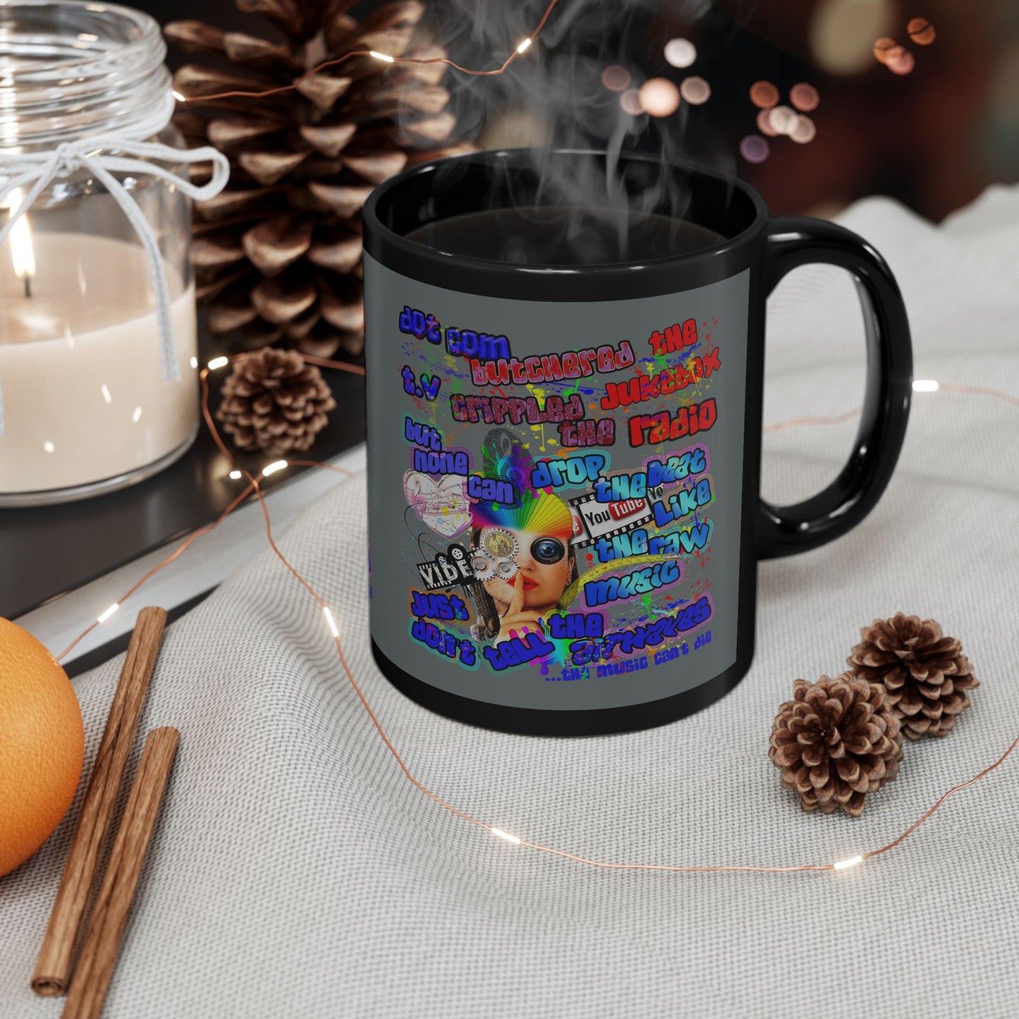 drop the beat - Black Mug (dark grey)