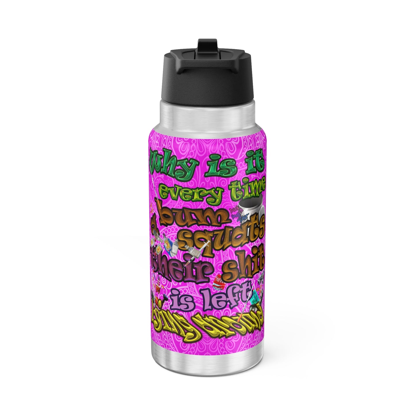 the bum's shit - Gator Tumbler, 32oz (pink swirl)