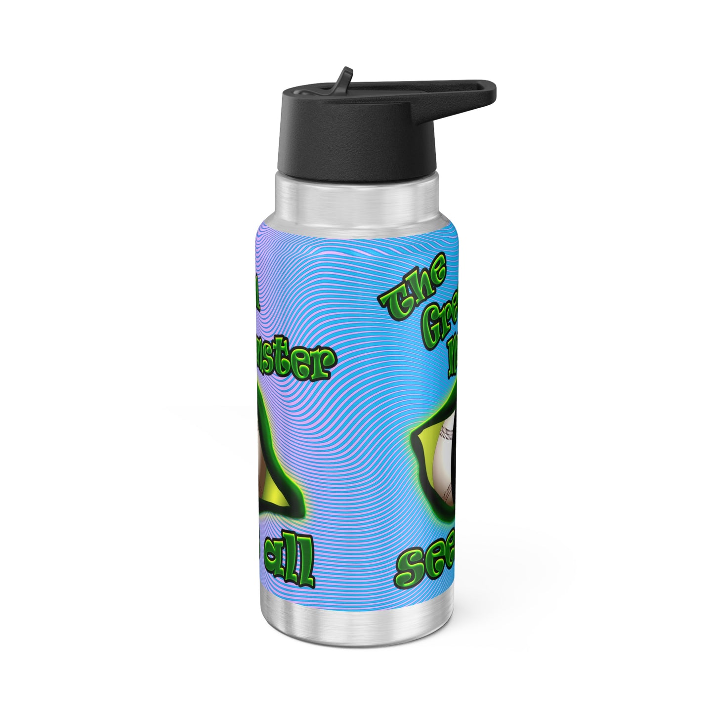 green monster - Gator Tumbler, 32oz (light blue-purple wave)