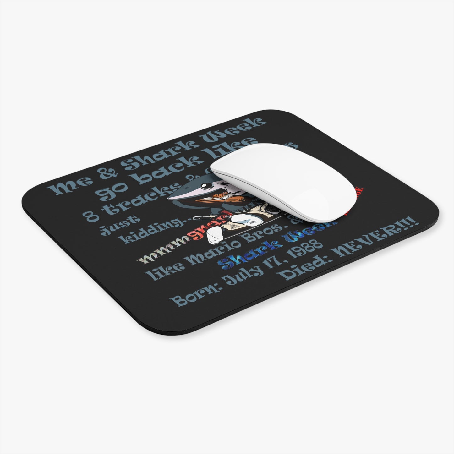 shark week - Mouse Pad (Rectangle) - (black)