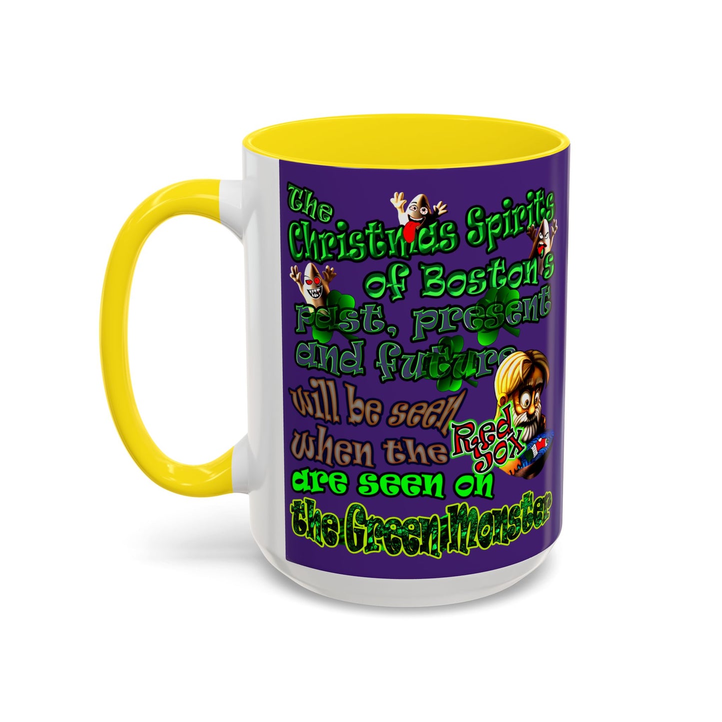 christmas spirits of boston - Accent Mug (purple)