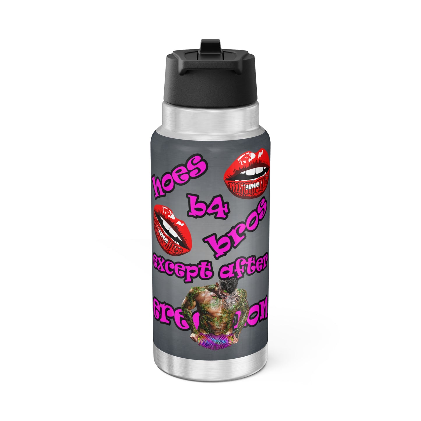 hoes b4 bros - Gator Tumbler, 32oz (grey-light grey)