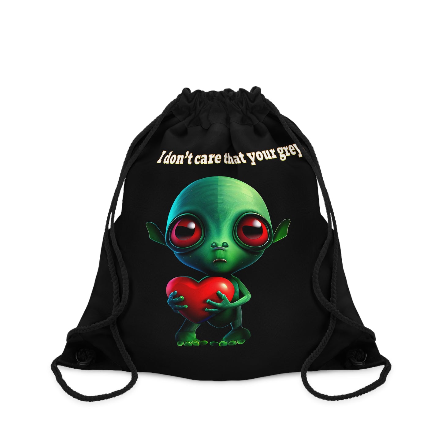 I don't care that your grey - Drawstring Bag (black)