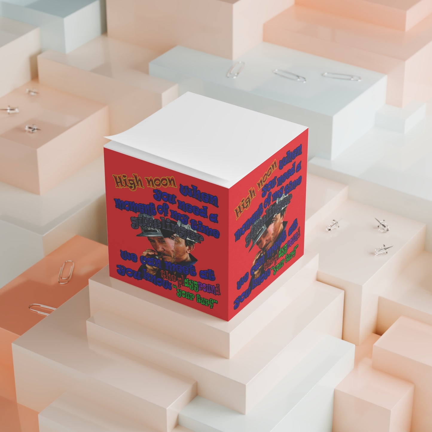 high noon - note cube (red)
