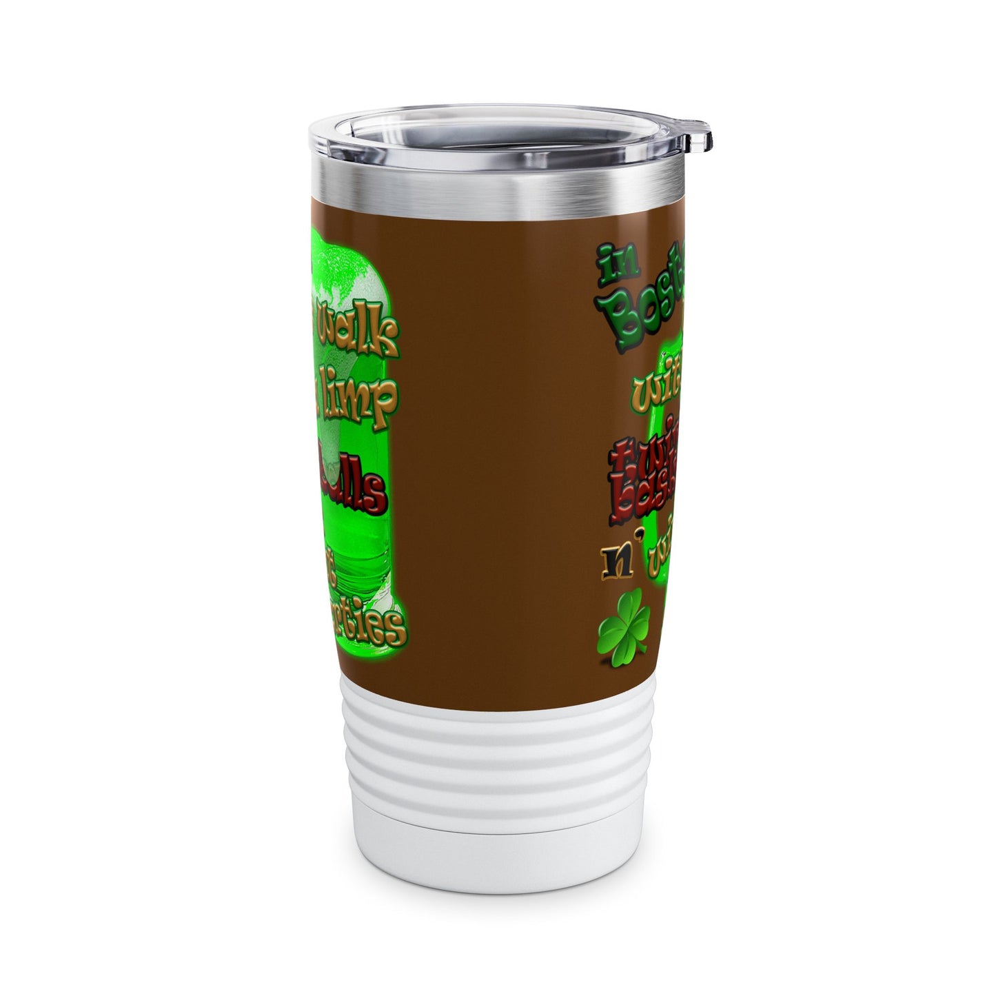 celtics logo - Ringneck Tumbler, 20oz (brown)