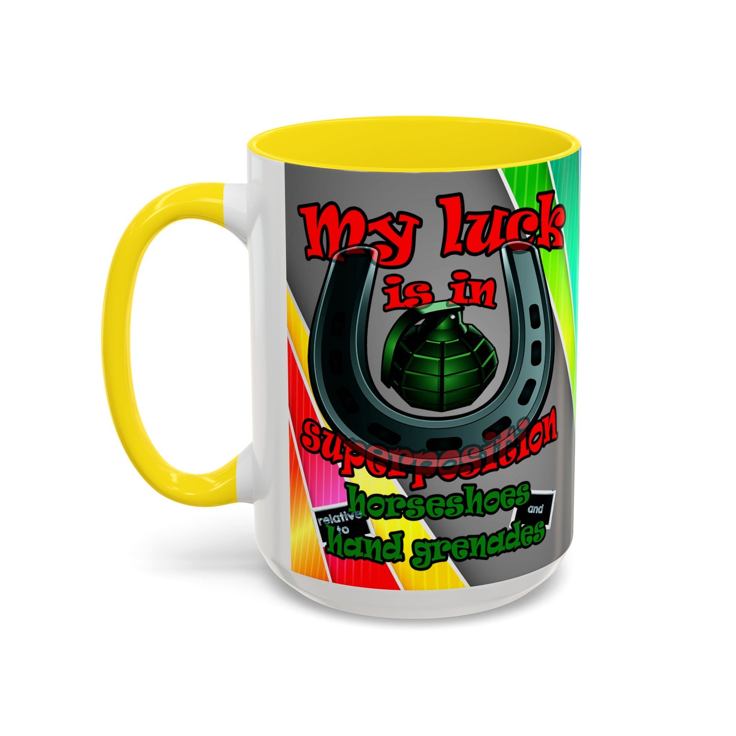 my luck - Accent Mug (rainbow split)