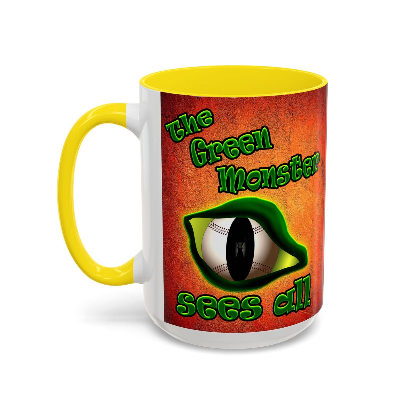 green monster - Accent Mug (burnt orange)