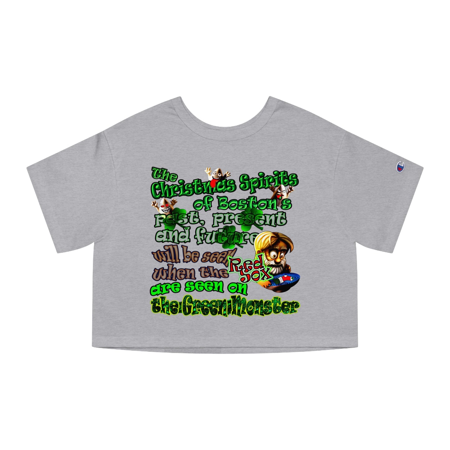 christmas spirits of boston - Champion Women's Heritage Cropped T-Shirt