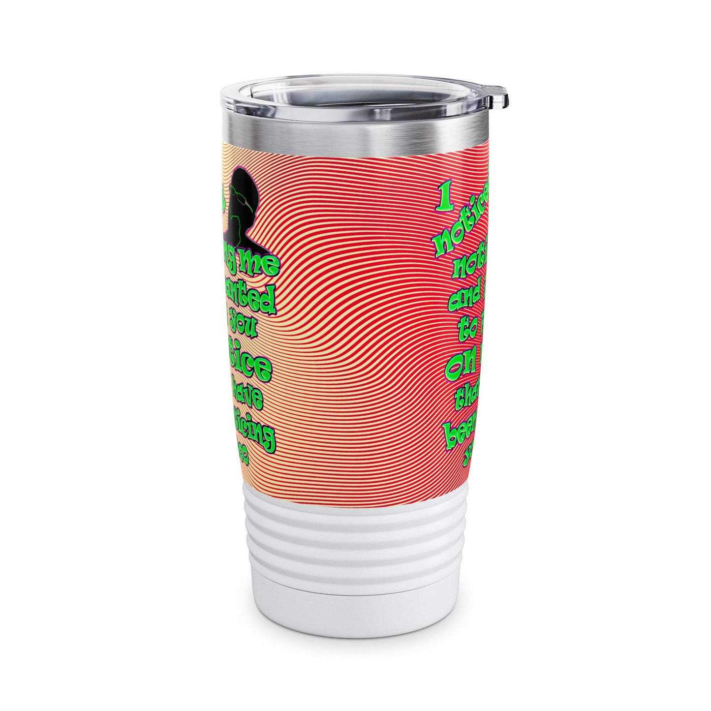 noticed you noticing - Ringneck Tumbler, 20oz (yellow-orange wave)