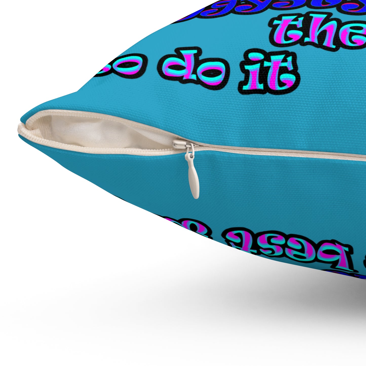 doggystyle - Spun Polyester Square Pillow - (turquoise)