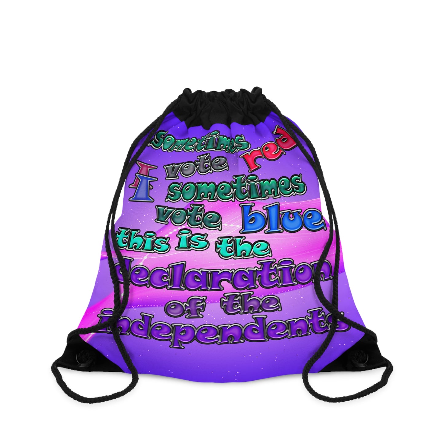 declaration of the independents - Drawstring Bag (purple-pink wave)