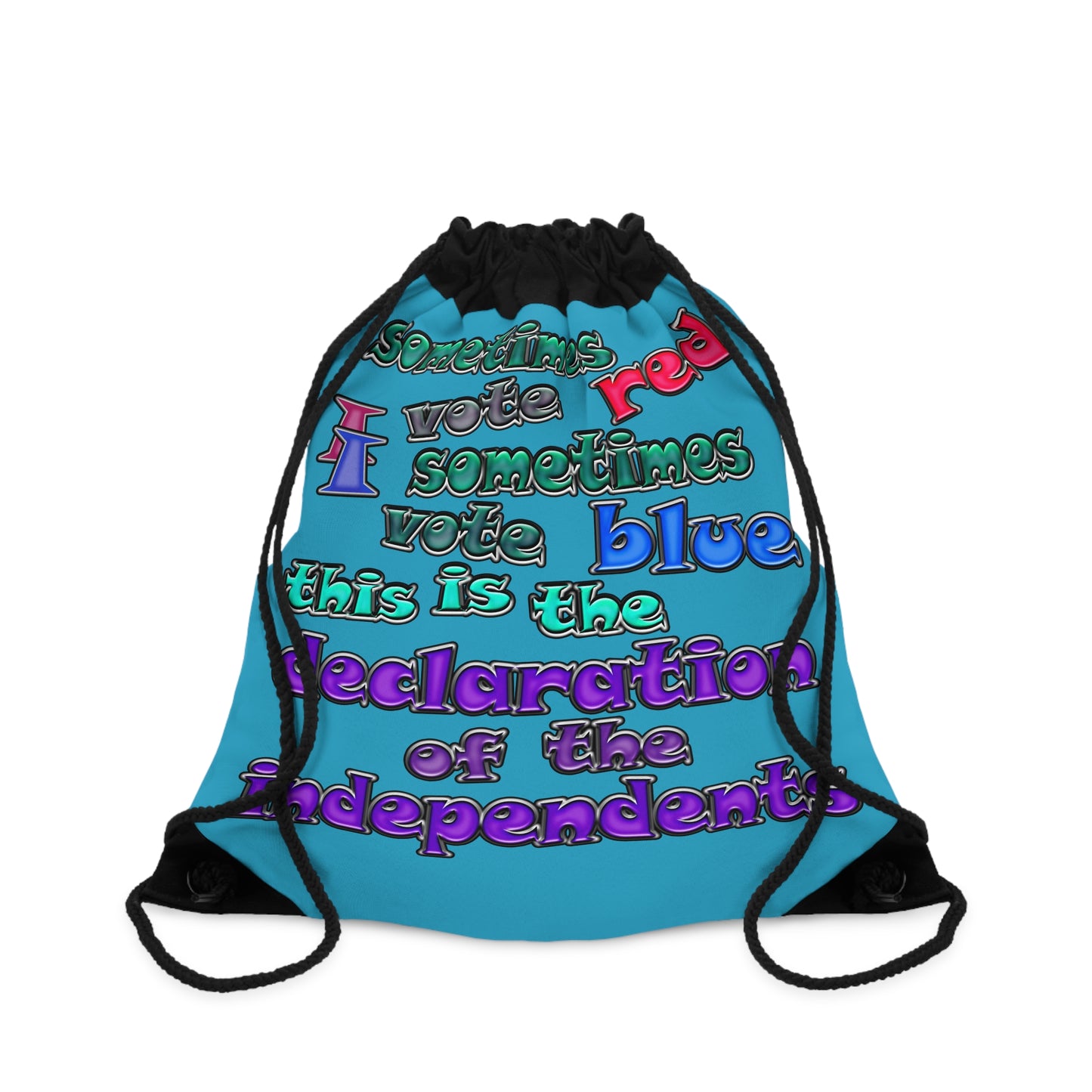 declaration of the independents - Drawstring Bag (turquoise)